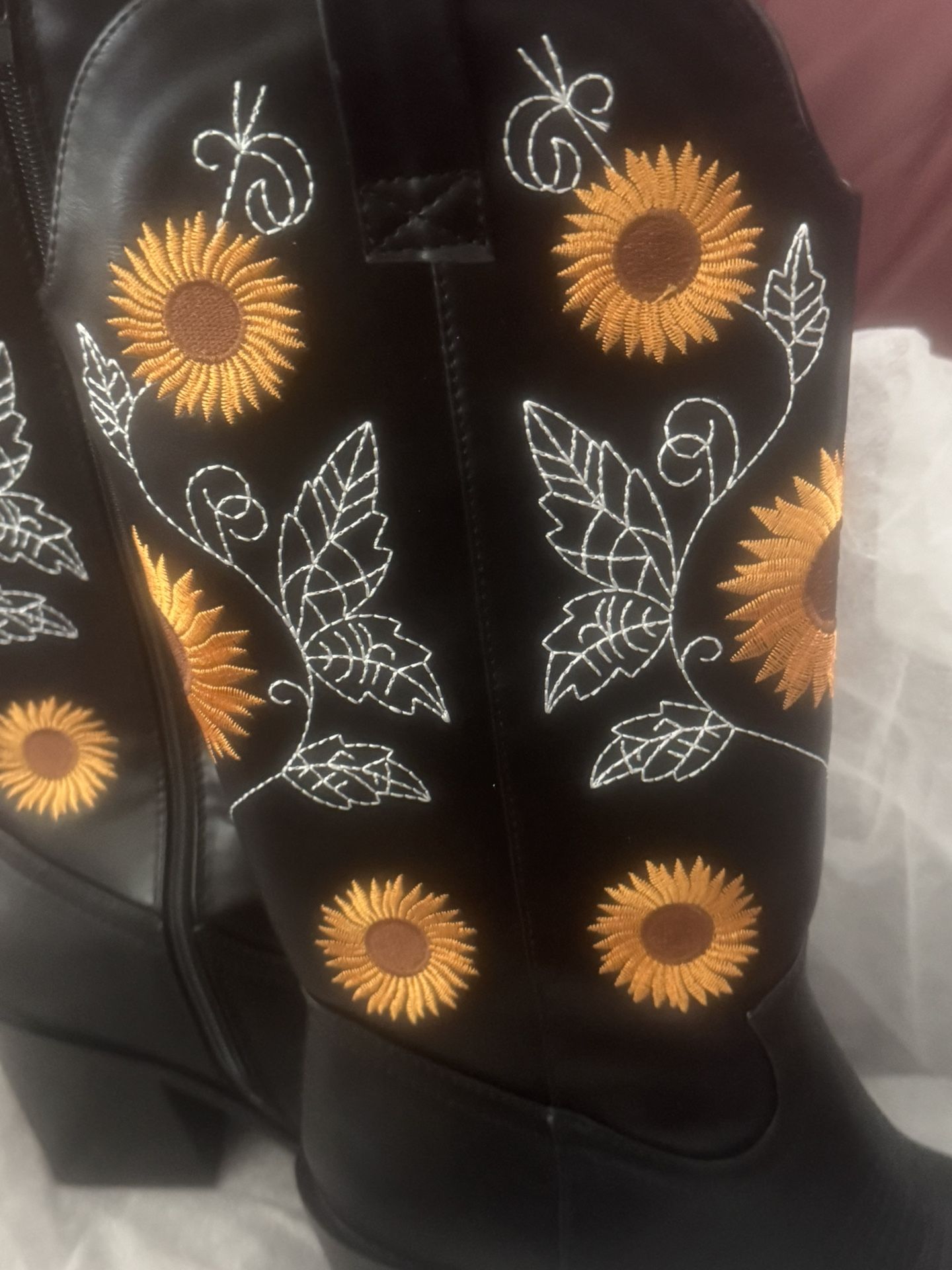 Sunflower Cowgirl Boots