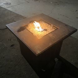 square propane gas fire pit table. 