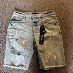 purple jean jorts size 32