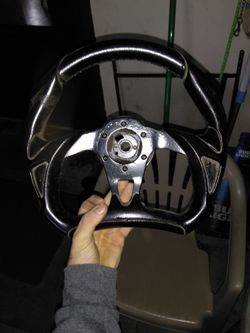 Leather steering wheel