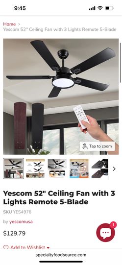 Brand New Yescom Ceiling Fan