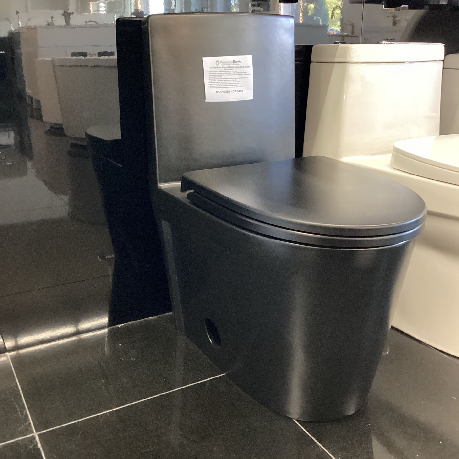 Matte Black Toilet Dual Flush
