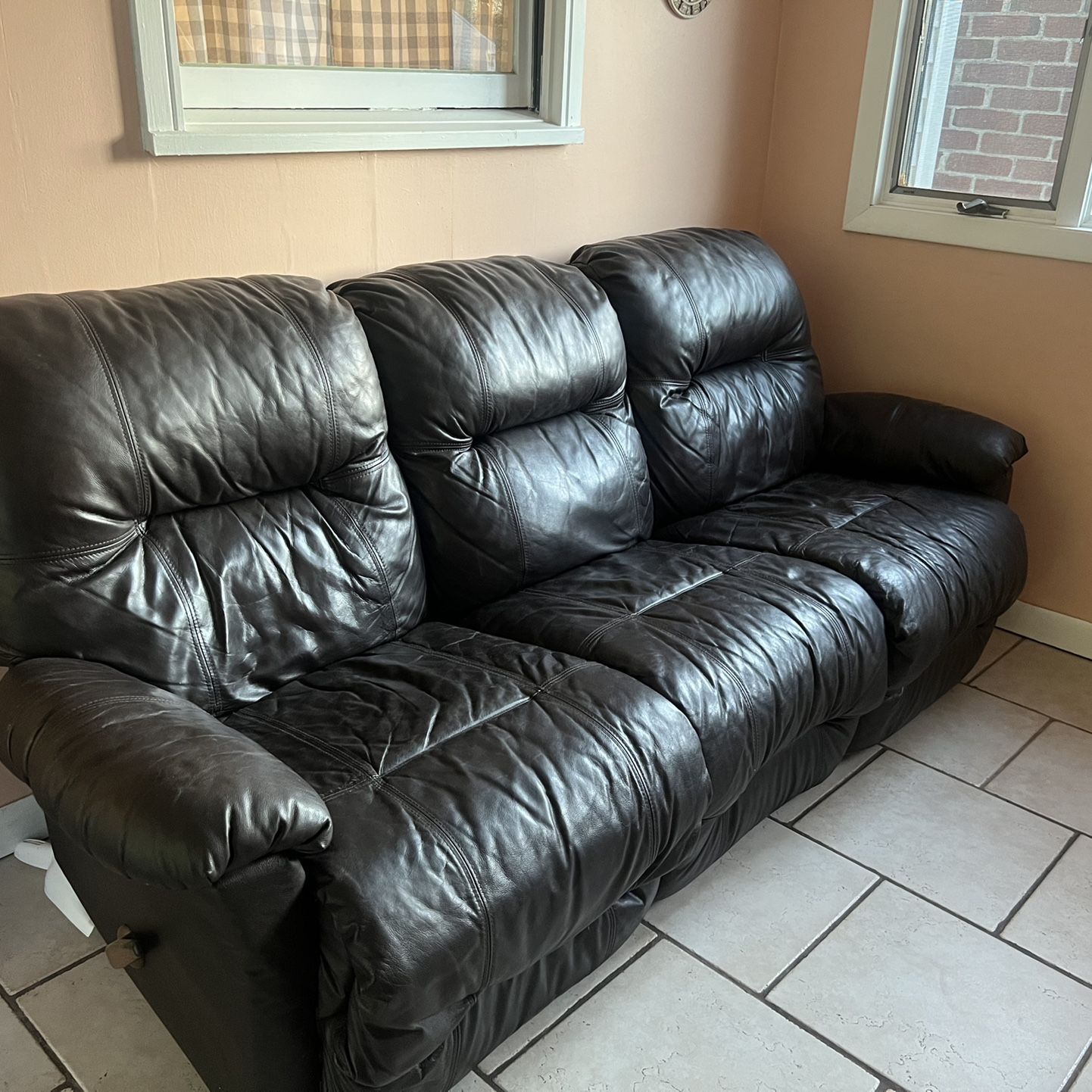 Leather Reclining Couch And Loveseat 