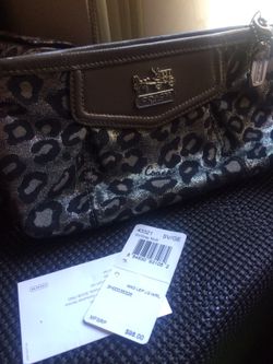 Coach Leopard Wristlet