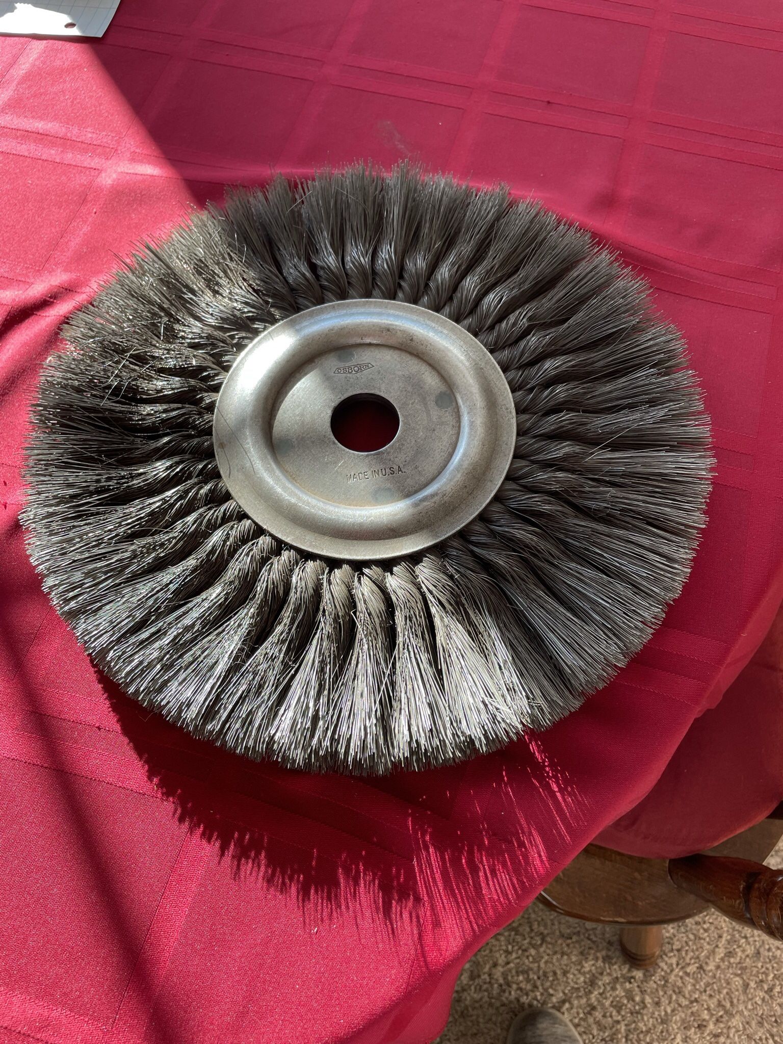 12” Wire Brush Wheel.  Made By Osborn Co USA