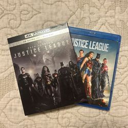4k ultraHD - blu ray Zach Snyder’s Justice League & Justice League 