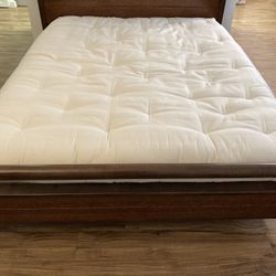 Queen 100% Wool Fill Futon With Organic Cotton Cover