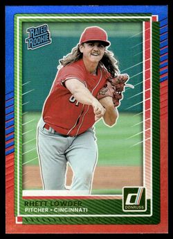 2025 Donruss Blue Red Foil Rhett Lowder #74 Cincinnati Reds A