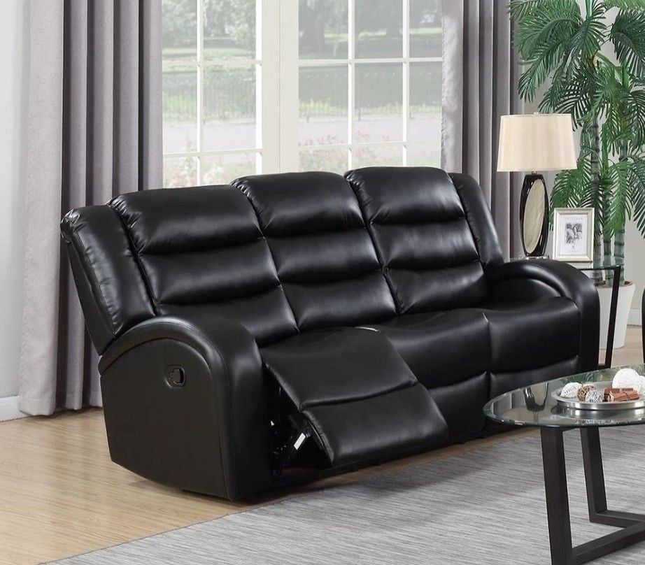 Oniks Black Reclining Sofa