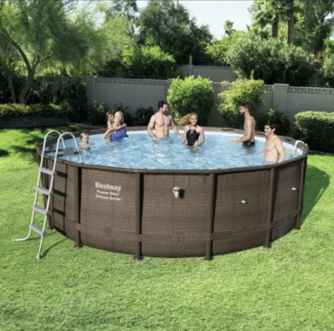 💦 Huge STEEL- FULL SET Bestway Power Steel Deluxe Series 20' x 48" Above Ground Pool Set