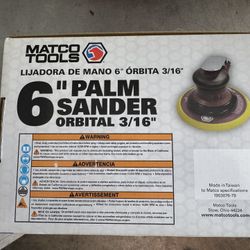Matco Palm Sander Orbital 6” 