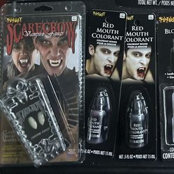 Vampire Fangs And Fake Blood Left