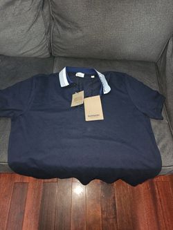 2x Burberry Navy Blue Polo Shirt 