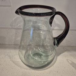 Beautiful Handblown Pitcher