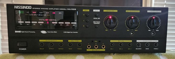 MA-928 is a professional, dual-channel karaoke mixing amplifier
