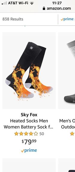 BRAND NEW SKY SOCKS Men’s women heated rechargeable socks