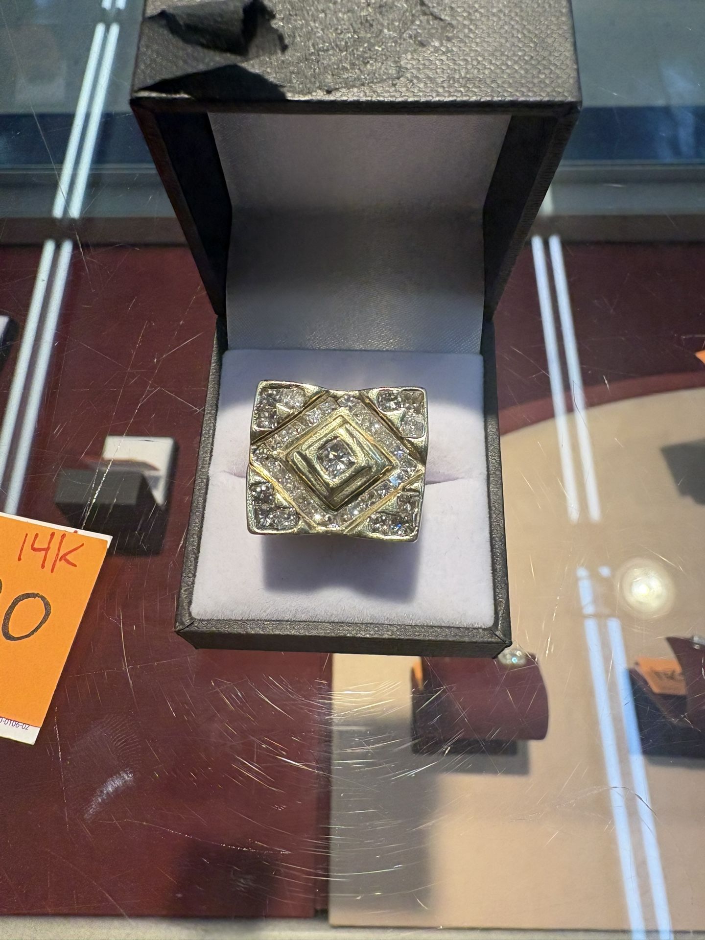 14k Gold Men Diamond Ring