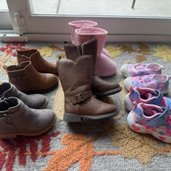 Lot Of Baby Girl Shoes And Boots $60 For All Size 5 "like New" Baby Girl Tennis Shoes And Boots 