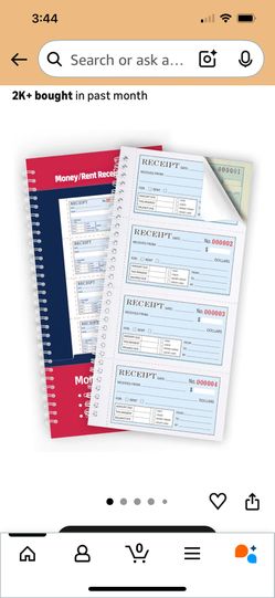Money/rent Receipt Carbonless