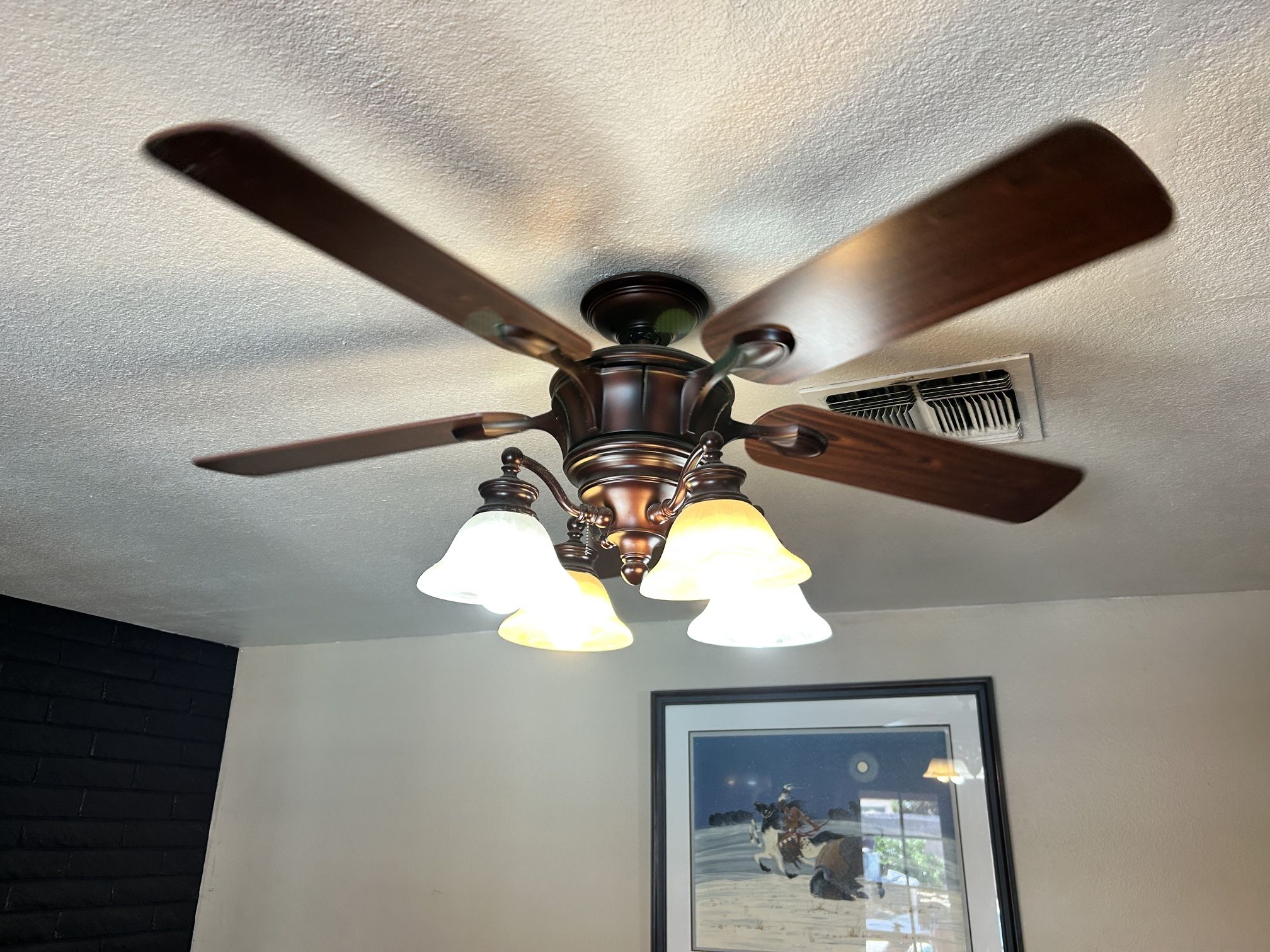 Harbor Breeze Bronze And Brown Ceiling Fan.