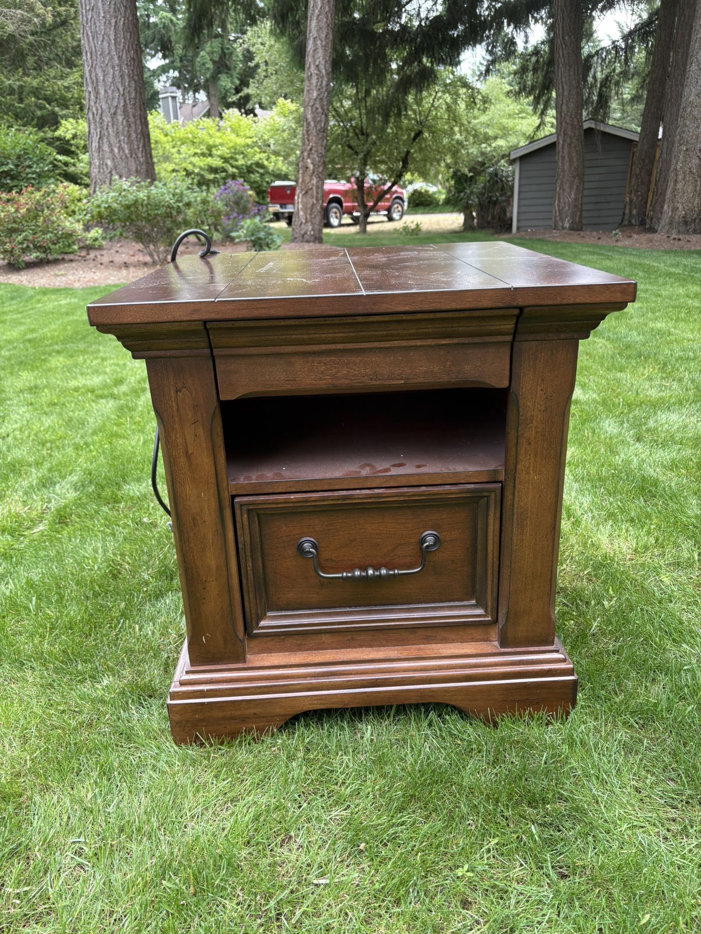 Wood End Table