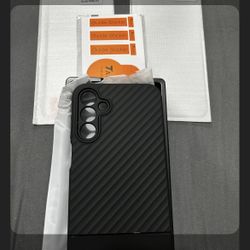 Black Phone Case For Galaxy A15 With 2 Screen Protectors
