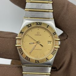 Omega 35mm Men's Constellation Two Tone Full Bar