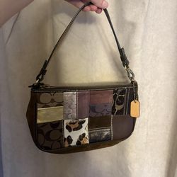 Coach y2k patchwork shoulder purse