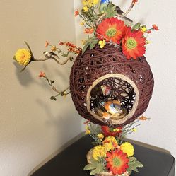 Floral Bird Nest Arrangement