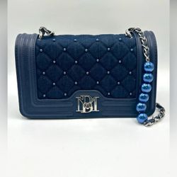 MSRP $160 Badgely Mishcka Denim Quilted Crossbody Bag