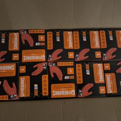 New 10 Boxes, All Purpose Heavy Duty Gloves By Ammex Orange Nitrile Large Gloves Extra Thick 