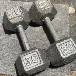 Pair Of 30LB Dumbbells 