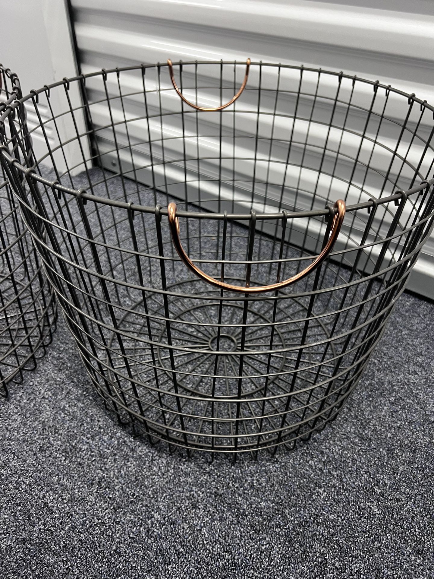 Large Wire Baskets with Handles 