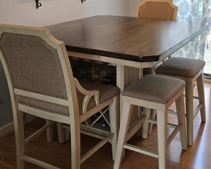 7-Pc Kitchen Isla D Dining Set Extendable (30"-48")