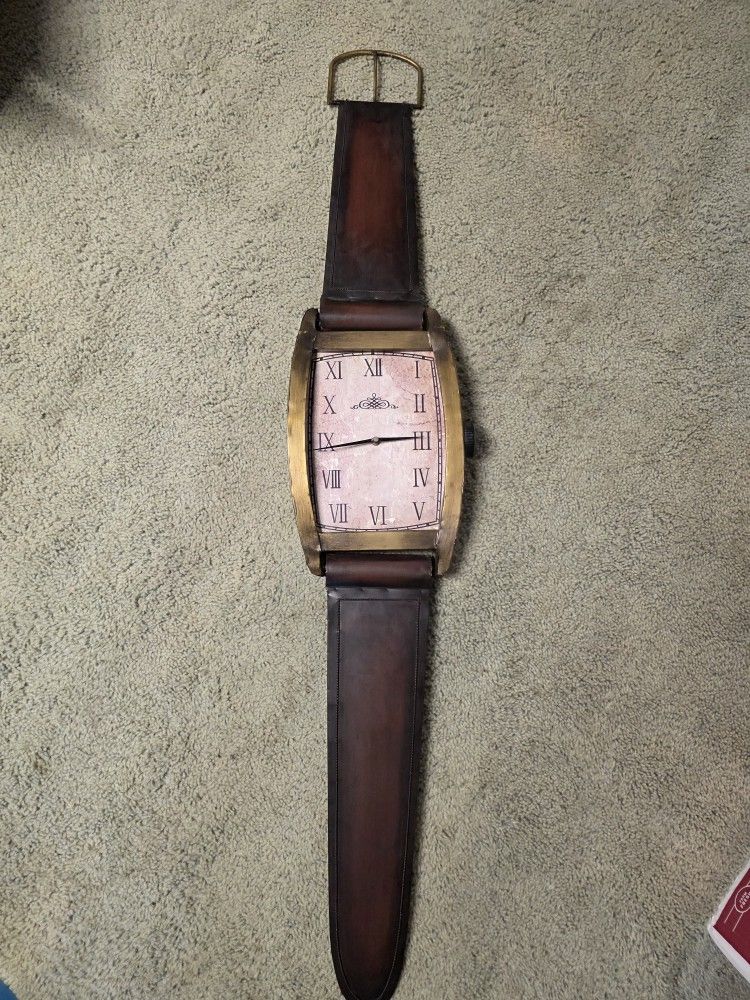 Rustic Brown Watch Wall Clock 