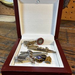 Tie Clips And  Pins Assorted **LOT** In LED Light Box
