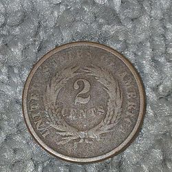 1864 United States of America 2 cents penny