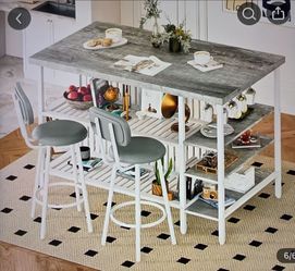 Mesa con 2 sillas y shelves