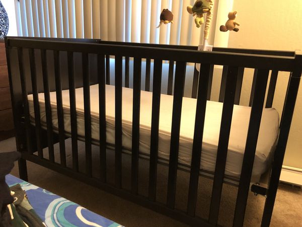 Sundvik Crib Black Brown Mattress Originally 200 For Sale In