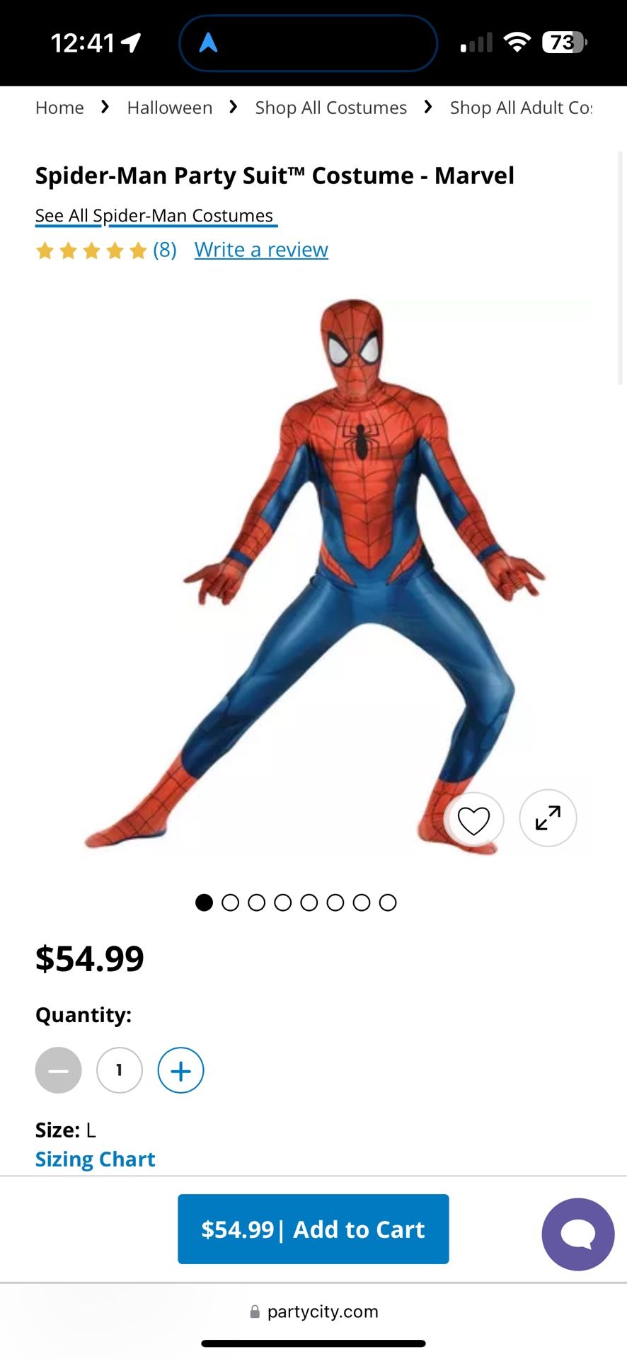 Adult Spiderman Costume