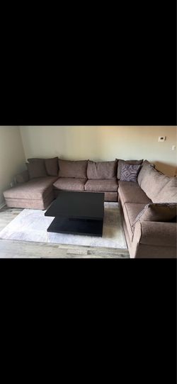 Brown sectional