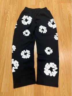 Denim tears black sweatpants size small 100% cotton