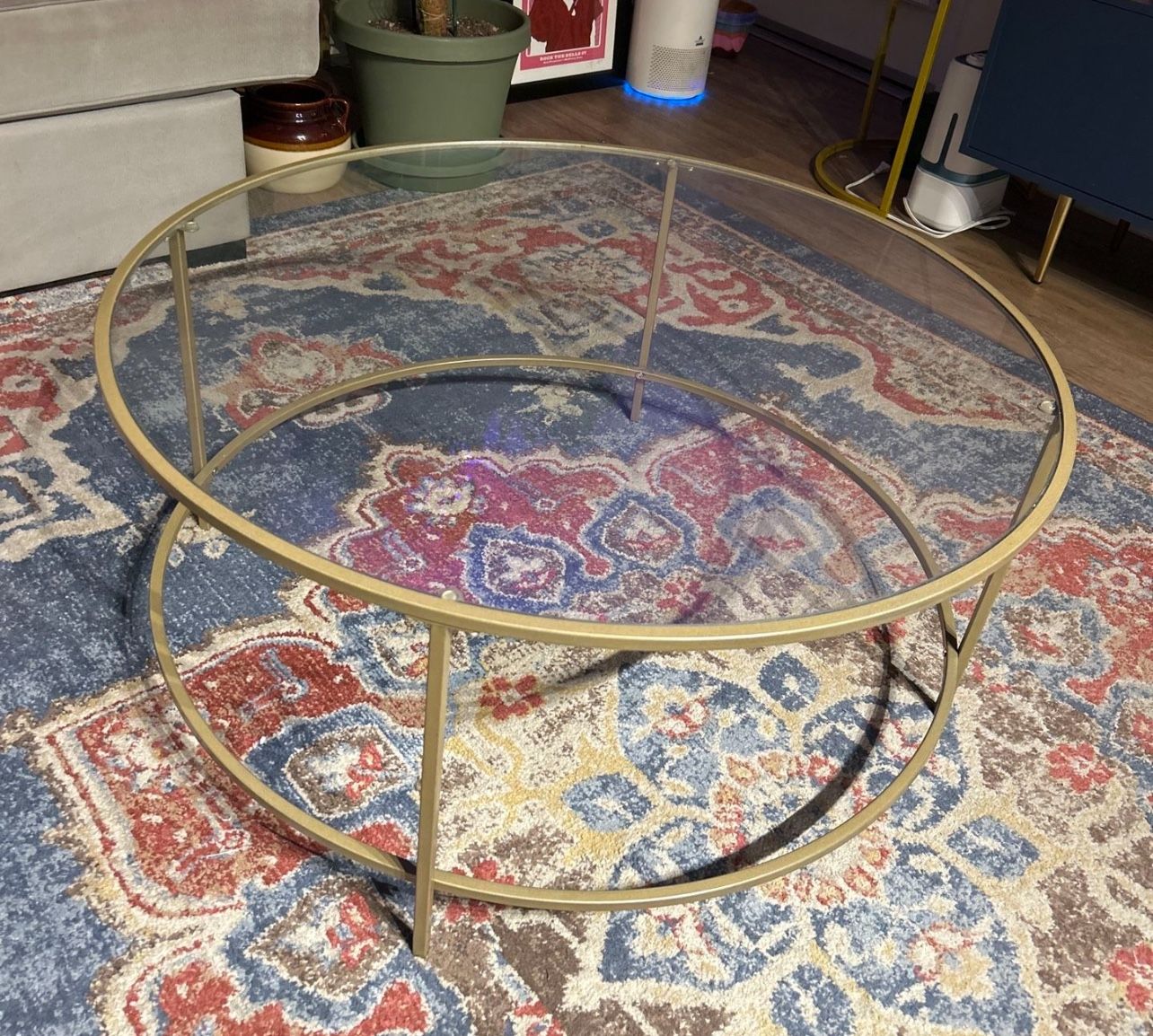 Gold And Glass Coffee table