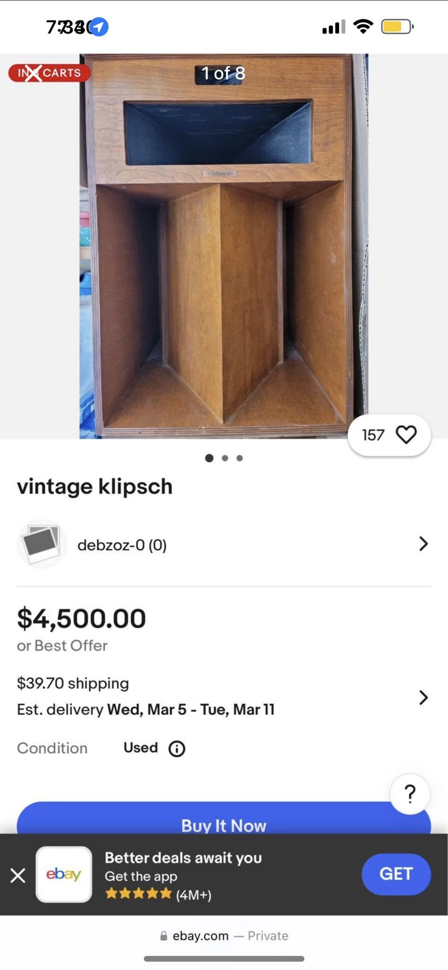 Vingtage Klipsch Speakers