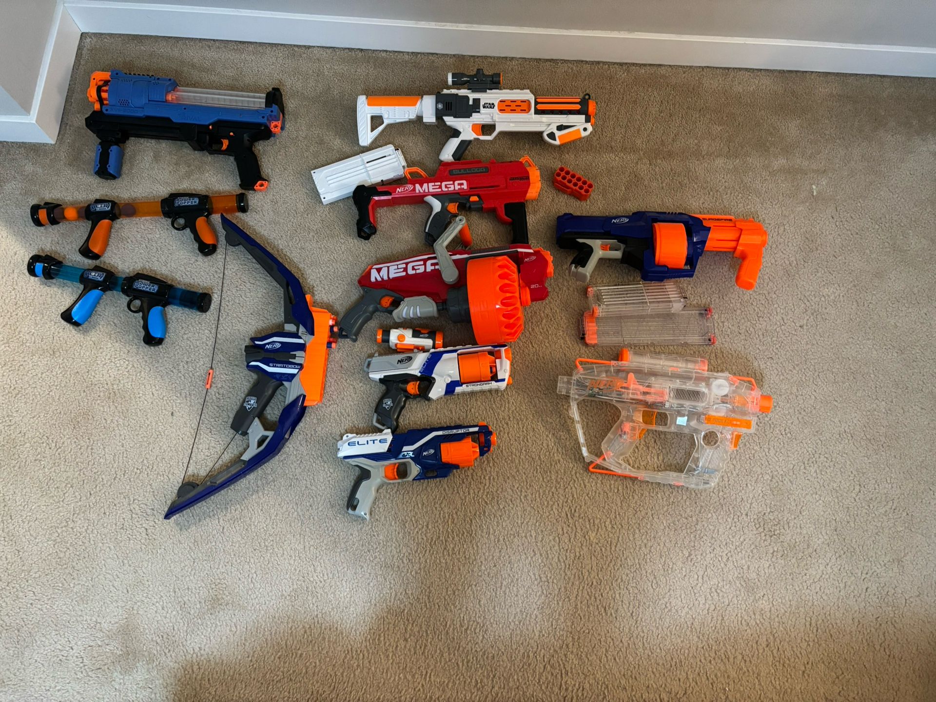 Lot 8 Of Nerf Guns/Arrow & 1 Rival And 2 Atomic