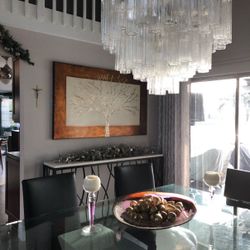 New Glass Table With marble Stands 