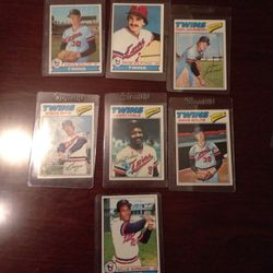 1977 Tops Twins Base ball cards