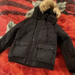 Mens Guess Fur Coat