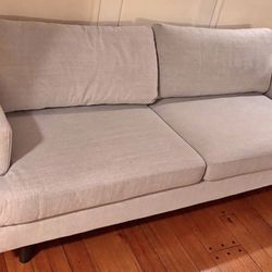 Light Gray Fabric Sofa – Clean & Comfortable