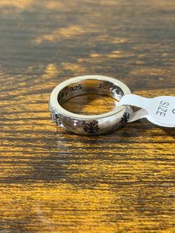 Chrome Tiny Cross Ring .925 Silver